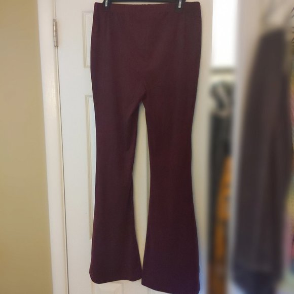 Forever 21 Maroon Flared Leggings/Harem Pants - Picture 3 of 6
